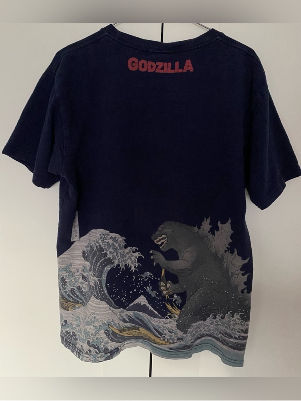 Official Toho Co. Godzilla x The Great Wave Short Sleeve T-Shirt XL